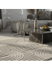KADIMA DESIGN Teppich 3D Waschbar Skandinavischer Boho RIGI Strapazierfähig in Silber