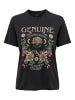 ONLY 2er-SET Print T-Shirt Kurzarm Top mit Design Druck in Schwarz-6