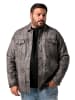 Men Plus Lederjacke in dunkelgrau