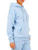 Reichstadt Damen Relaxed Fit Hoodie Marken-Stick in Baby Blue