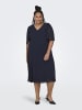 ONLY Carmakoma Plissiertes Kleid in Night Sky