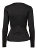 Pieces Oberteil mit langen Ärmeln in Black