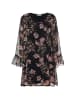 Studio Kleid Hedda in Black with pink flowers