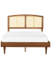 Beliani Doppelbett VARZY in Braun - (W) 145 x (H) 149 x (L) 204 cm