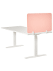 Beliani Schreibtischtrennwand SPLIT in Rosa - (W) 80 x (H) 50 x (L) 1 cm