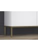 Feldmann-Wohnen Wohnzimmer-Set 2-teilig Clearing weiß / gold 270 / 37 / 120cm