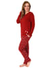 NORMANN Pyjama langarm Schlafanzug Kuschel interlock Tier - 69526 in rot