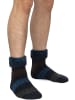 Polar Husky 1 Paar Wintersocken Extrem Hot in Blau-Block gestreift