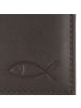 oxmox Leather Geldbörse RFID Schutz Leder 11 cm in braun-freedom fish