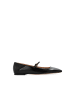 Gianvito Rossi Schwarz Kalbsleder Ballerina Flache Schuhe