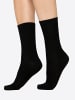 Nur Die  Basicsocken Soft Modal Ripp in Schwarz