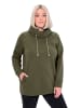 Ulla Popken Sweatshirt in dunkel khaki