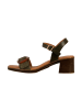 Divine Factory Aleno Leder Absatzsandalen Grün