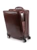 Piquadro Blue Square 4-Rollen Kabinentrolley Leder 55 cm Laptopfach in mahogany