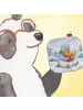 Mr. & Mrs. Panda Tischuntersetzer Taube Winter Pommes Design ohn... in Weiß