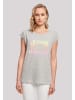 F4NT4STIC T-Shirt Janis Joplin Pastel Logo in grau meliert