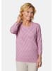 GOLDNER Kurzgröße:  Ajour-Pullover mit Durchbrüchen in hellviolett