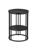 relaxdays Beistelltisch in Schwarz - (B)40 x (H)56 x ø 40 cm