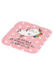 Mr. & Mrs. Panda Topflappen Einhorn Blümchentail mit Spruch in Rot Pastell