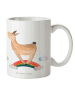 Mr. & Mrs. Panda Tasse Lama Regenbogen ohne Spruch in Weiß