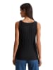 Marc O'Polo Pointelle-Top slim in Schwarz