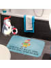 Mr. & Mrs. Panda Duschvorleger Fuchs  Schlittschuhe mit Spruch in Eisblau