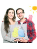 Mr. & Mrs. Panda Kissen 40x40 Wellensittich Liebe ohne Spruch in Grau Pastell