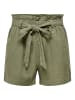 JACQUELINE de YONG Kurze Stoff Shorts Paperback Hose aus Leinen JDYSAY in Grün