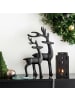 Villeroy & Boch 2er Set Dekofiguren Hirschpaar Christmas Chic in Schwarz 36 cm / 44 cm in schwarz
