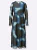 creation L A-Linien-Kleid in marine-kalkmint-bedruckt