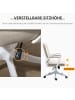Vinsetto Bürostuhl-62B x 69T x 92-100H cm-Beige+ Weiß