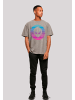 F4NT4STIC Oversize T-Shirt Alien Kopf in Asphalt