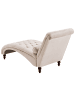 Beliani Chaiselongue MURET in Beige/Braun - (W) 163 x (H) 87 x (L) 72 cm