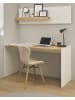 Furn.Design Schreibtischkombination 2-teilig weiß matt, Eiche 143 cm, Büromöbel Set