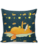 Mr. & Mrs. Panda 40x40 Kissen Fuchs Sterne ohne Spruch in Blau