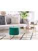 Beliani Pouf ELGIN in Grün/Gold - (W) 37 x (H) 42 x (L) 37 cm