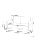 Beliani 2-Sitzer Sofa CILENS in Beige/Silber - (W) 152 x (H) 93 x (L) 83 cm