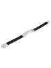 Adeliás Herren Armband aus Leder 21 cm in schwarz