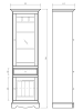 Feldmann-Wohnen Vitrine Belluno Elegante Kiefer gebeizt / basaltgrau lackiert 59,5 / 44 / 190cm