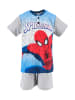Spiderman 2tlg. Outfit: Schlafanzug kurzarm Pyjama in Grau