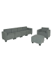 MCW Modular Sofa-System Moncalieri 3-1-1-1, Grau