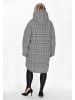 faina Women Coat in black white