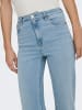 ONLY Wide Fit Jeans mit hoher Taille und Gürtelschlaufen in Light Blue Denim