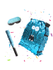 relaxdays 3-tlg. Pinata Monster-Set in Blau - (B)39 x (H)49,5 x (T)10 cm