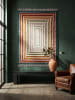 KADIMA DESIGN Teppich Wolle Handgewebt FROND Geometrisch Wohnzimmer Modern Wohnlich in Multi