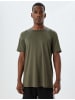 KOTON T-shirt in Khaki Gestreift