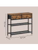 SONGMICS Konsolentisch Bellah in Vintage-Braun - (B)30 x (H)78.7 x (T)76.7 cm