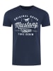 Mustang T-Shirt Basic Print in Blau