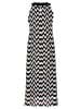 BETTY & CO Neckholder Kleid ohne Arm in Schwarz/Braun