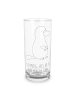 Mr. & Mrs. Panda Wasserglas Schnabeltier Mut mit Spruch in Transparent